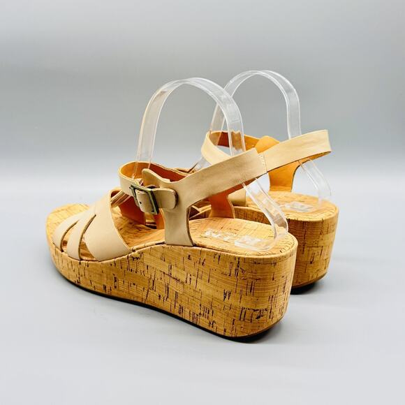 Korks Shoes Womens 10 Leather Cork Wedge Sandals by Kork Ease Platform - Picture 6 of 13